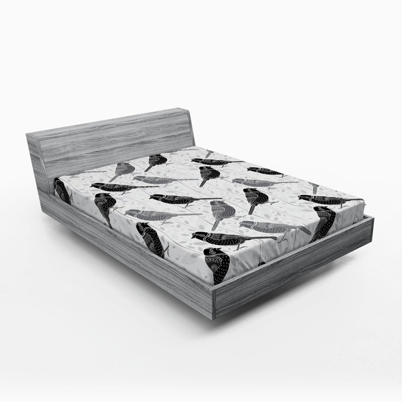Microfiber Patterned Fitted Sheet, Full/Double Fitted Sheet
