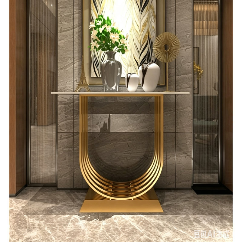 Table d'appoint Glam, H 31,5 po x l 47,24 po x P 11,8 po