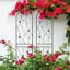 Ensemble de 4 treillis de jardin en métal 86,7 "x 19,7" antirouille pour plantes grimpantes déco papillon