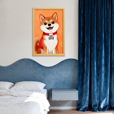 Animals Cute Shiba Inu Dog With Red Collar