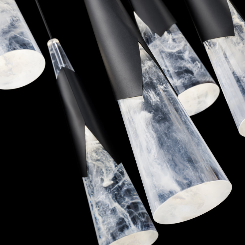 Kilt - Light LED Cluster Pendant, 16" H x 26" W x 26" D, Black, 21