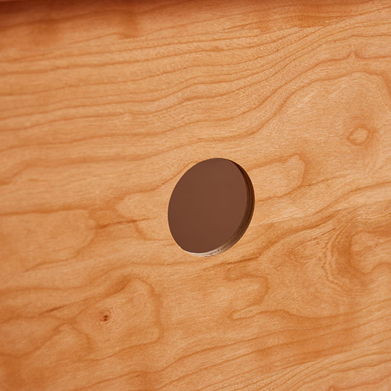 Meuble télé en bois de cerisier massif, 82.67"