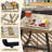 Ensemble bistro 3 pièces avec table basse Boho et 2 chaises avec coussins et coussins-110257865