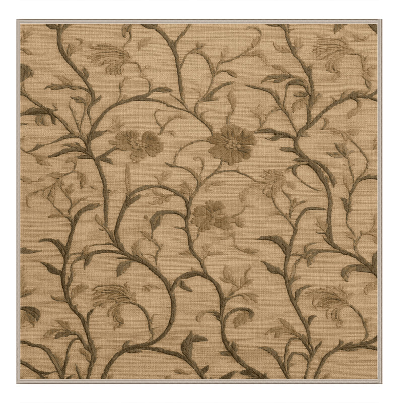 Tapis beige français lavable à la machine, Rond 8 pi