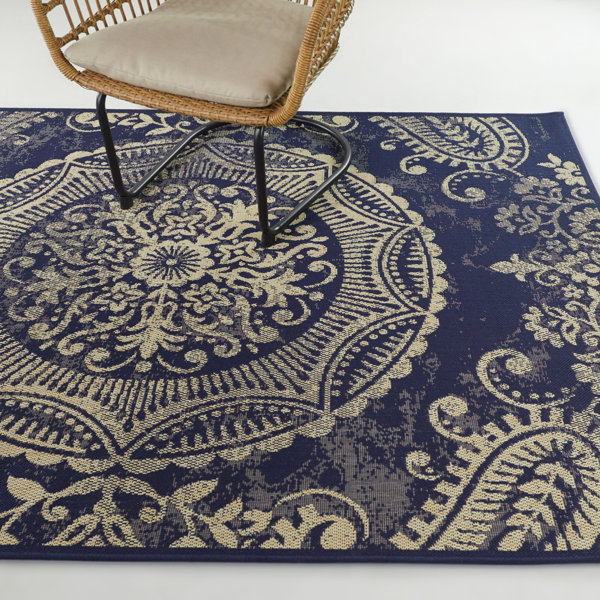 Bungalow Rose Granvil Abstract Indoor / Outdoor Rug & Reviews | Wayfair