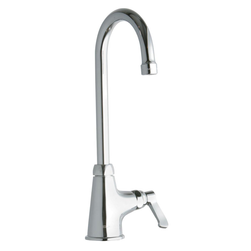 Single Hole with Single Control Faucet with 5" Gooseneck Spout 2" Lever Handle Chrome