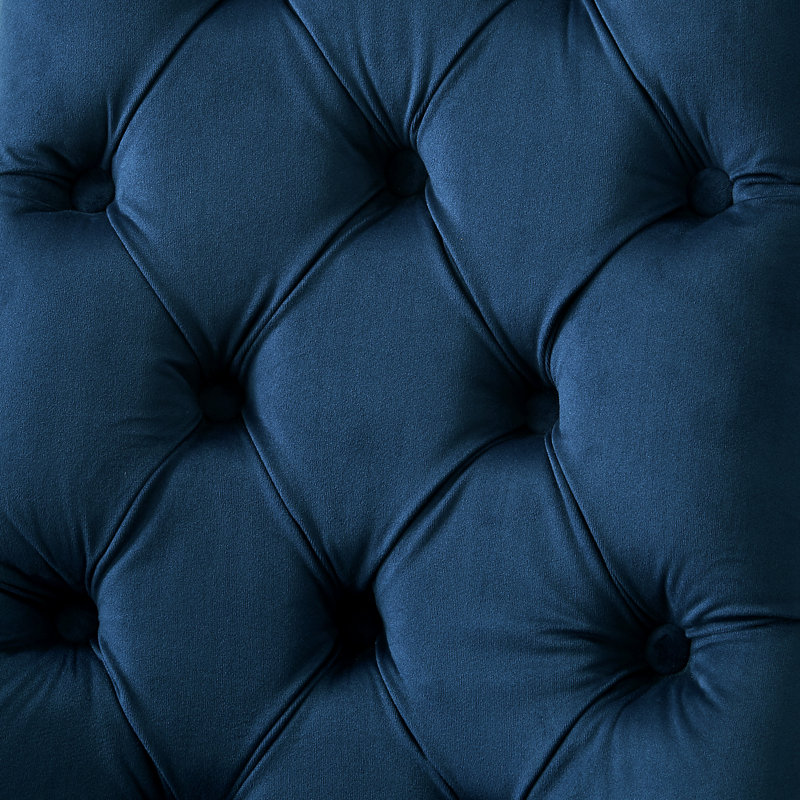 Chaise Baek, Velours bleu marine