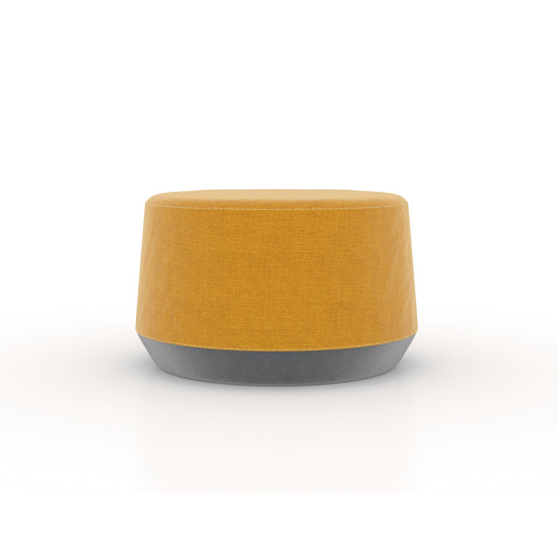 Pog II Solid Accent Stool with Sturdy Design, Durable Upholstery, Multiple Sizes, Saffron
