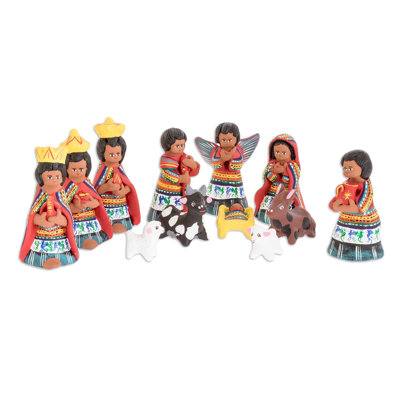 Ensemble de sculpture de crèche de Noël 12 pièces 12 pièces
