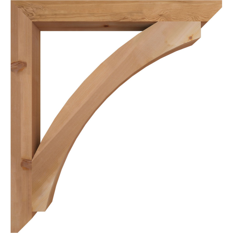 Support en bois / corbeau, Cèdre rouge, H 44 po x l 3,5 po x P 40 po
