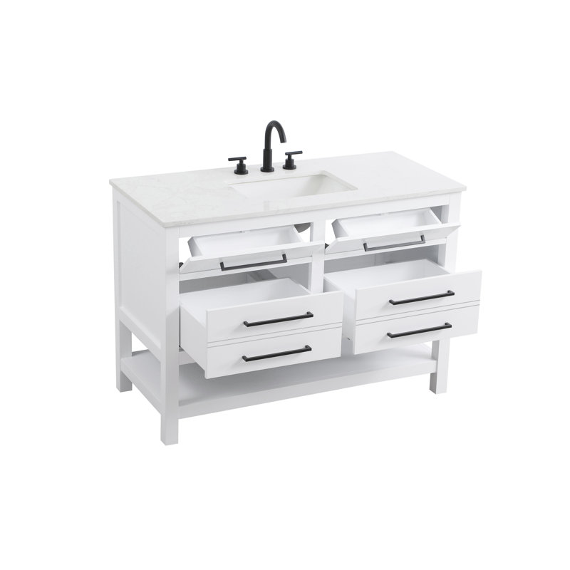 48 inch Single Bathroom Vanity_Modern_VF60548, White
