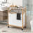Bamboo Laundry Hamper Cart With Ironing Board And Folding Station, Dual Compartment Sorter With Removable Bags, Portable Rolling Laundry Organizer
