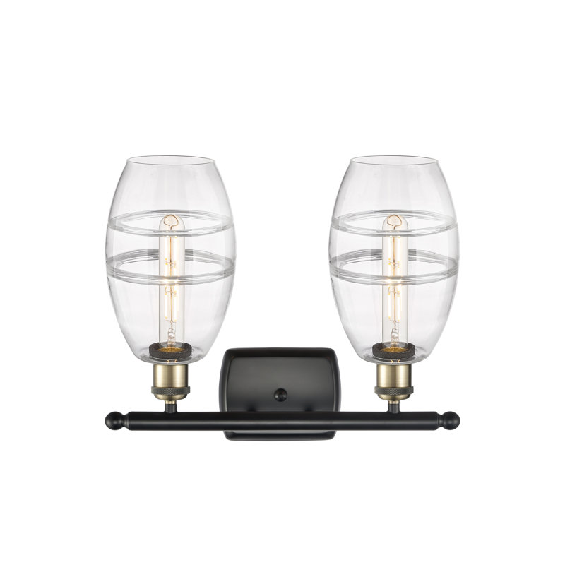 Bettylou 2 - Light Dimmable Vanity Light, Clear, Black Antique Brass