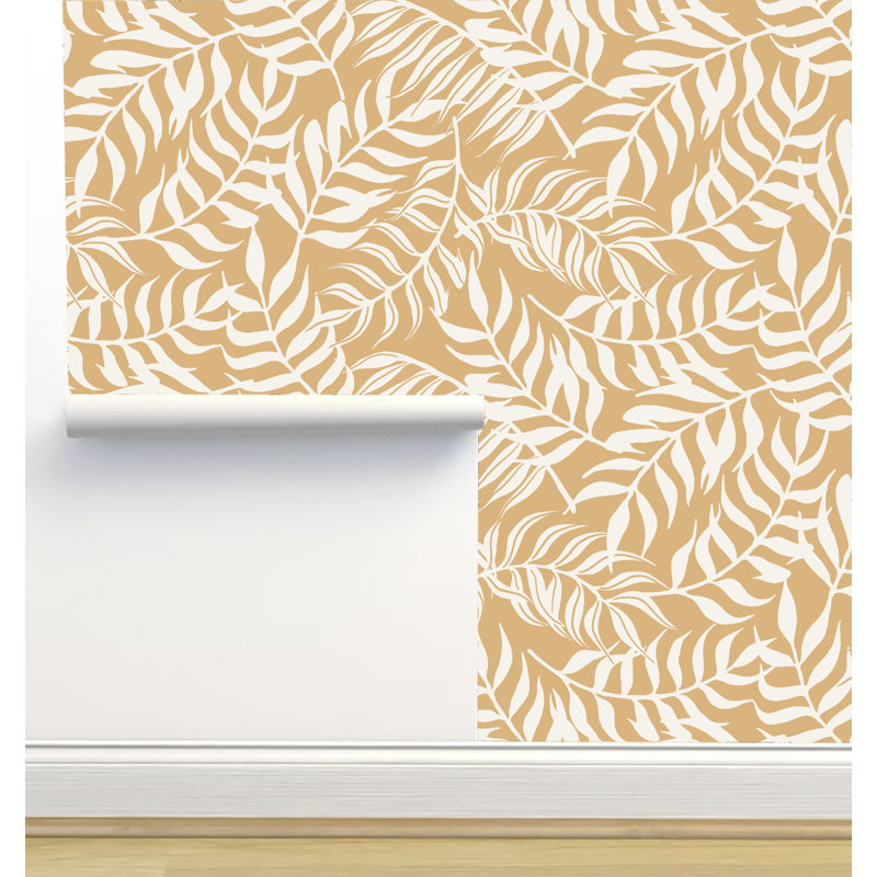 Rouleau de papier peint auto-adhésif texturé L 12 pi x l 2 po Erin Kendal Designs, Jaune banane