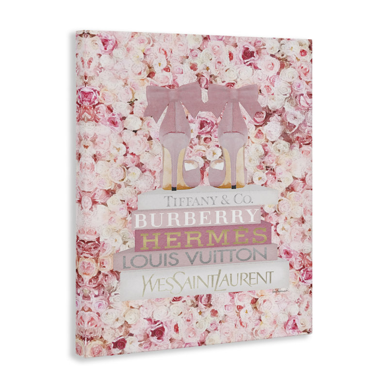 Reproduction d'art graphique sur toile, "Pink Fashion Heal", H 30 po x l 24 po