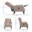 Canapé de massage inclinable avec fonction chauffante, télécommande, beige