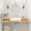 110cm Solid Acacia Wood With A Natural Finish Bathroom Vanity Top