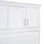 Grand lit escamotable mural avec armoires supérieures, blanc