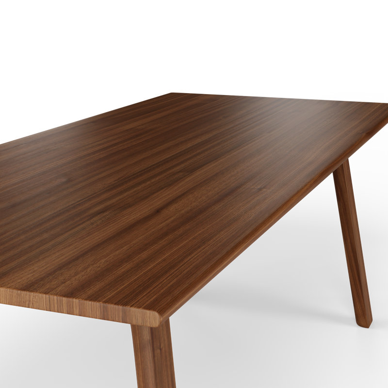 T & B Solid Oak Dining Table, Walnut Dark