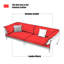 Canapé modulaire vert en cuir véritable-112579103-112579101