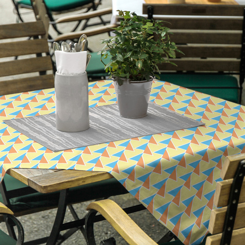 Flèches Nappe, Orange / bleu sarcelle