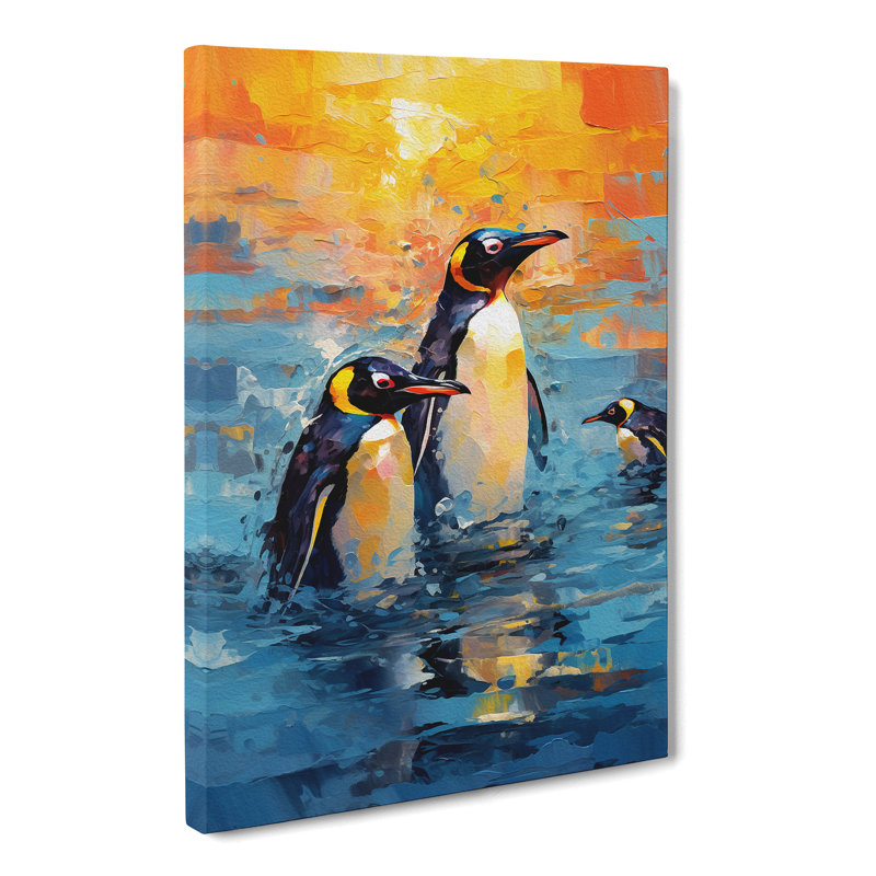 Penguin Impressionism No.2 - Print, 50cm H x 35cm W x 3cm D