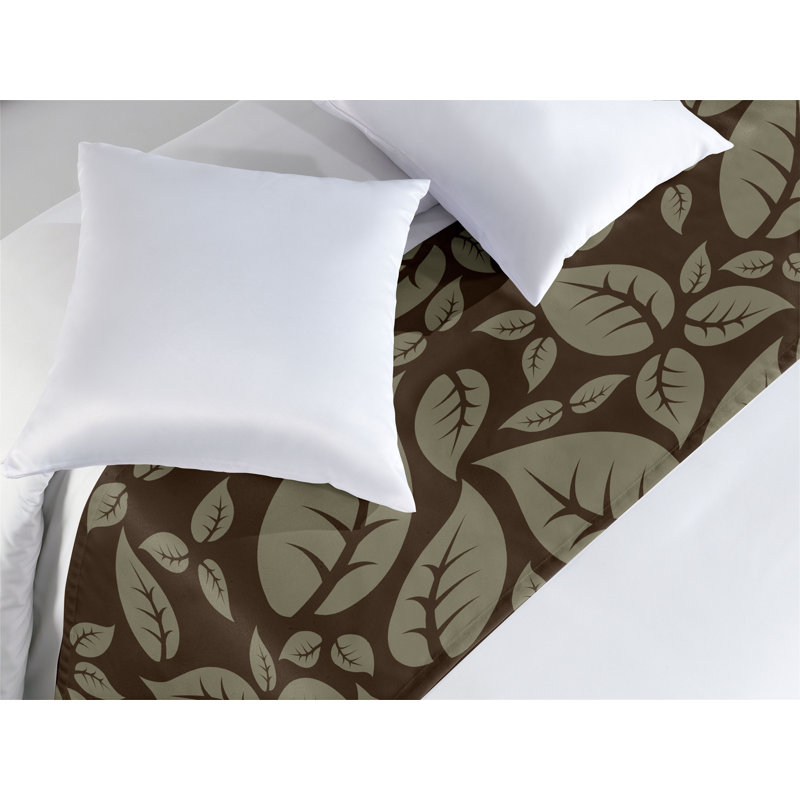 Foulard de lit Ambesonne Earthy Leaves, Très grand lit