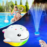 Floating Pool Fountain With Lights,Upgraded Rechargeable Pool Water Fountain With Remote,Whale Swimming Pool Fountain,Floating Fountain Pump For Inground Above Ground Pool-1PC(White)