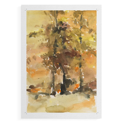 Fall Foliage Watercolor I -Canvas Print Only - NOT FRAMED