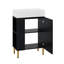 Ensemble de meuble-lavabo sur pied 21,6 po, meuble-lavabo sur pied avec tablette de rangement à gauche, pieds en métal-1034143618
