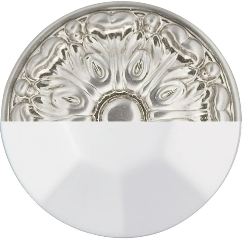 Poignée 3 po Tranquility Collection Tranquility, Nickel satiné / blanc