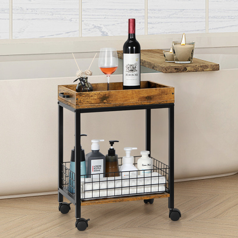 Solid Wood Top End Table