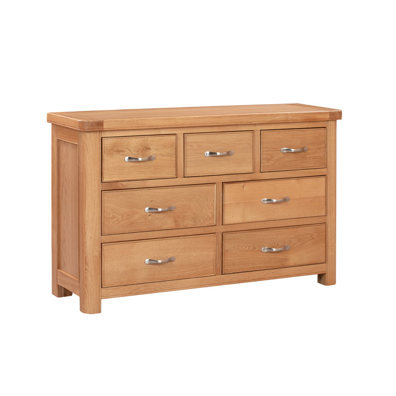 Comfrey 125cm W 7 - Drawer Chest of Drawers, Natural