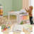 Kids Art Table And 2 Chairs Set With Baseplates