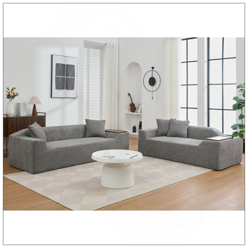 Ensemble de canapés 2 pièces Boucle Cloud, Gris