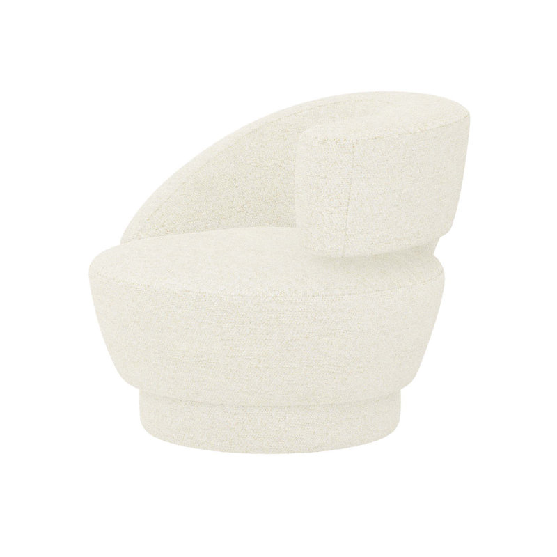Arabella Upholstered Swivel Accent Chair, Foam Acrylic