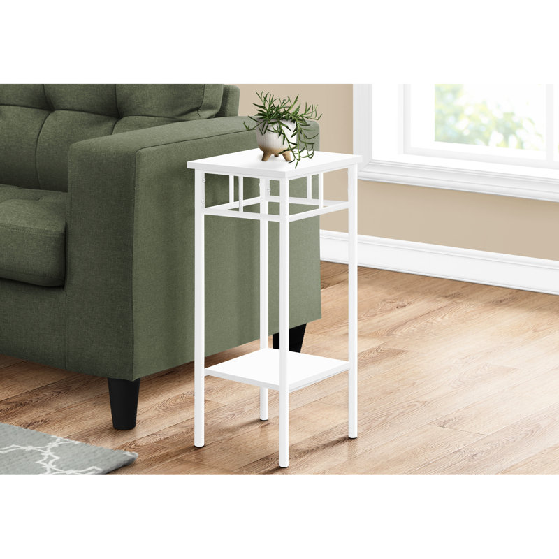 Table d'appoint blanche avec 2 rangements, convenant à n'importe quelle chambre à coucher