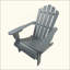 Chaise Adirondack d'extérieur ou d'intérieur en bois, pliable