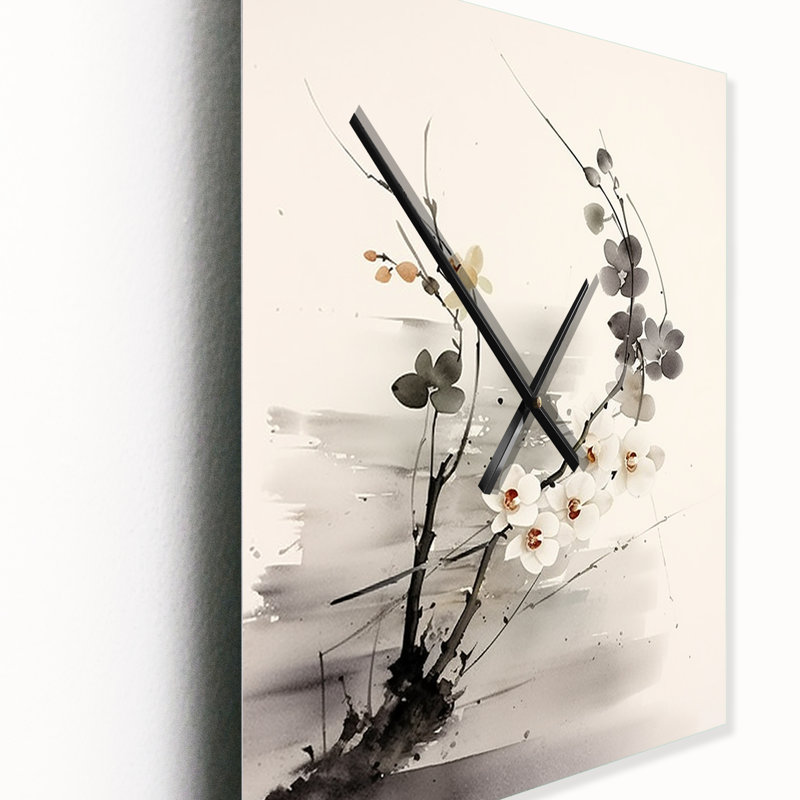 Asian Art Monkey III - Asian Wall Clock Oversized, Medium