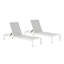 Ensemble de 2 chaises longues d'extérieur