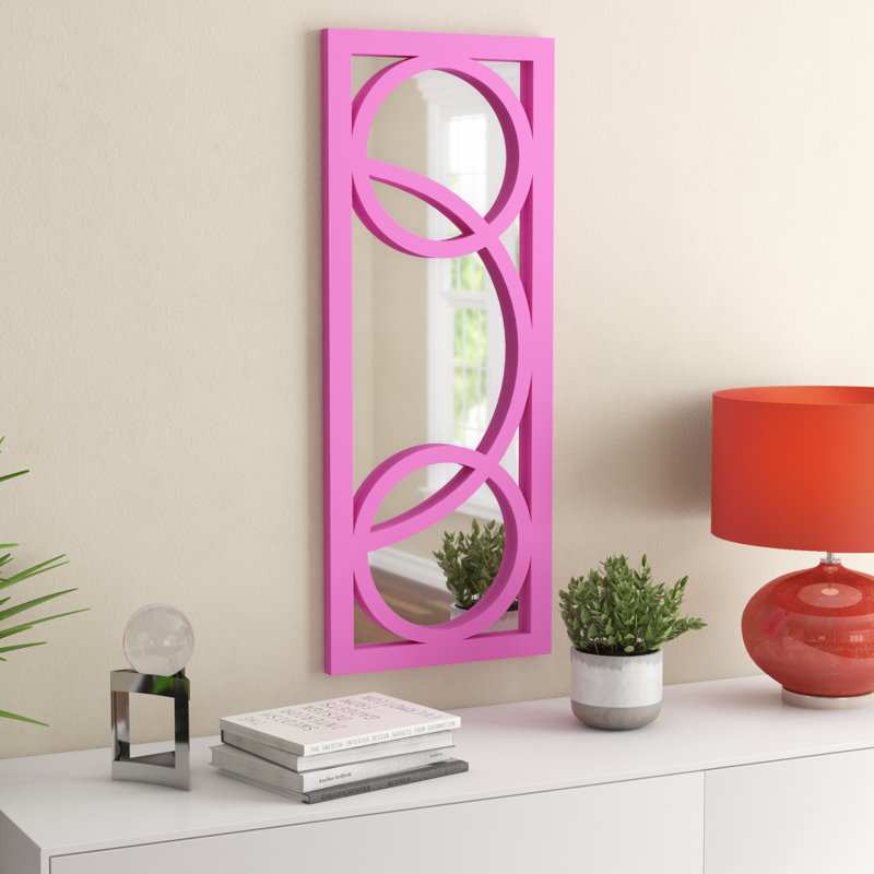 Rectangle Mirror, Hot Pink