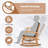 Winston Porter 3 Piece Acacia Wood Rocking Chair Set W/ Coffee Table & All-weather Rope Patio Poolside