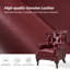 Fauteuil à oreilles en cuir véritable avec garniture cloutée 31,5 po Ansumana-1429727749