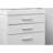 White Laminate Rolling File Cabinet, Storage Drawers For Office Work And Printer Stand Accessory Cabinet On Frame, Laminate,