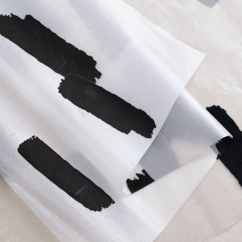 Brush Stroke Peva Waterproof Shower Curtain, Grey