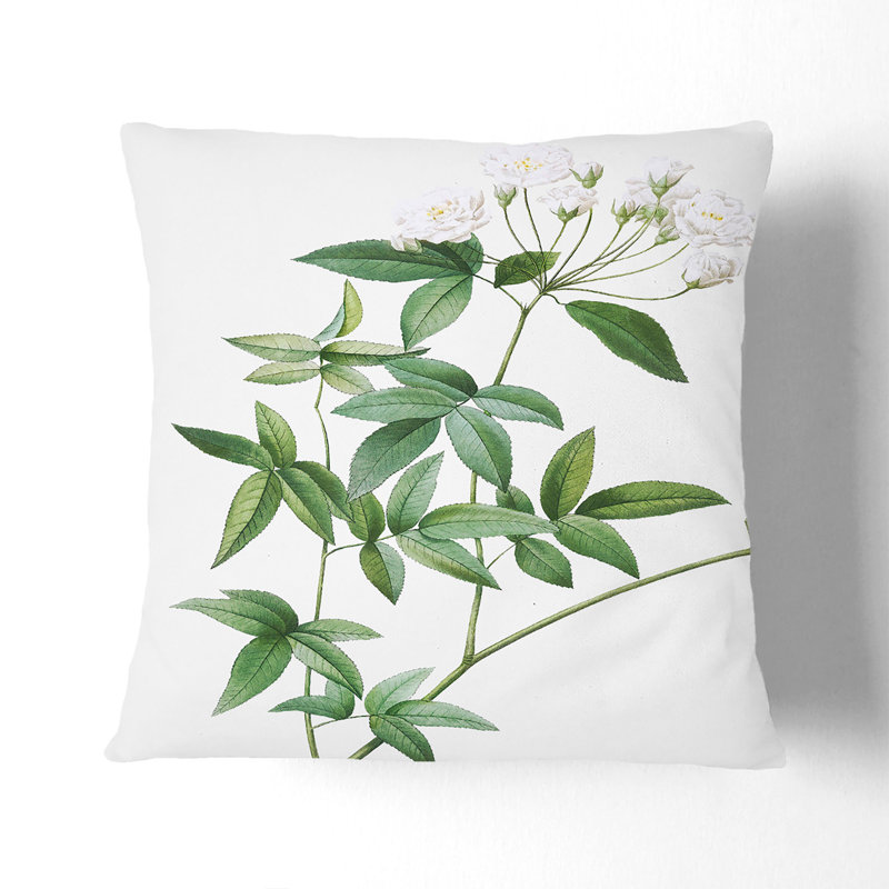 Floral Square Throw Cushion, 55cm H x 55cm W x 20cm D