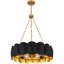 Luminaire suspendu noir mat 5 lumières Santana