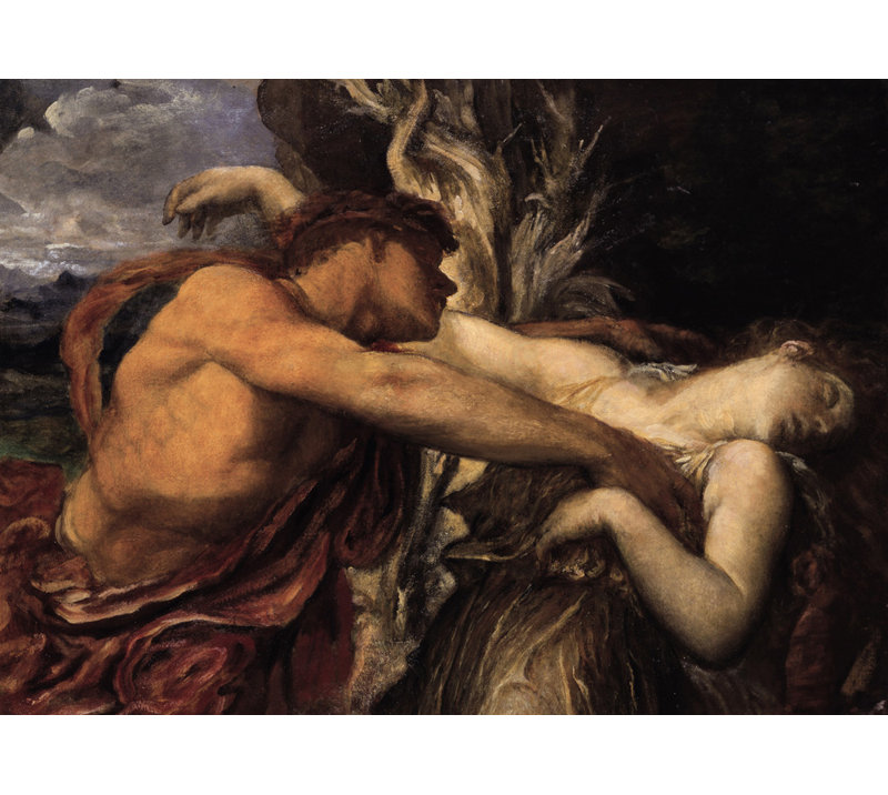 Orpheus and Eurydice, 13" H x 18" W