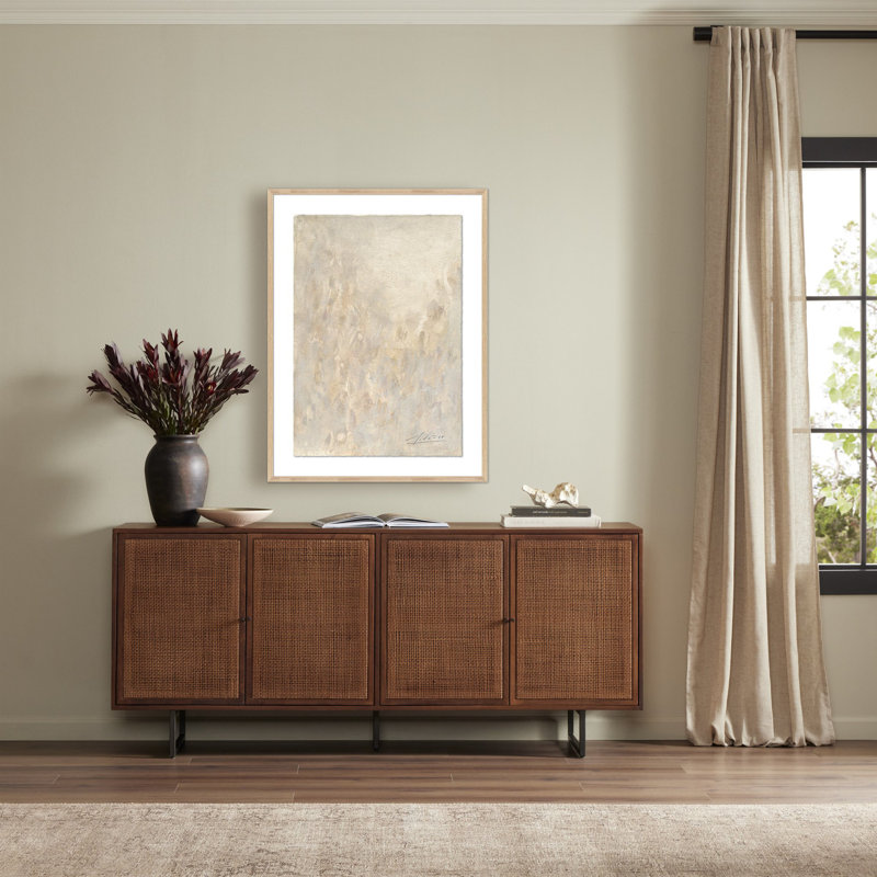 No. 12 Print by Valeria Sidanez, 40" H x 30" W, White Oak Framed