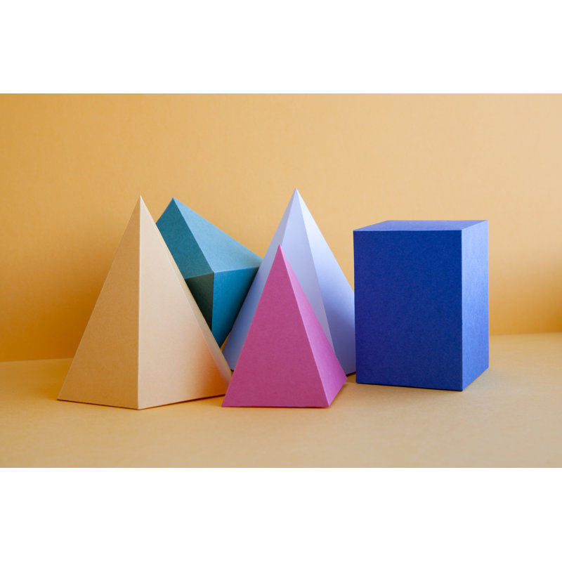Geometrical Shapes by Besjunior - Wrapped Canvas Print, 30cm H x 46cm W x 3.8cm D